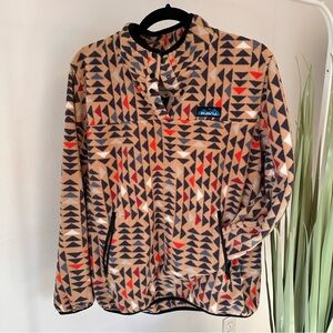 Kavu 🏔️ Tri-Color Geometric Fleece Pullover